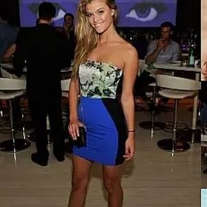 Sultre MASON Blue Floral Bustier Mini Dress